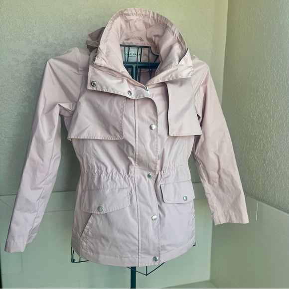 Cole Haan Jackets & Blazers - Cole Haan Snap Front Zip Hooded Collar Jacket size S